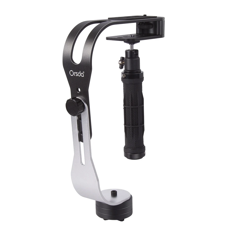 Orsda одна рукоятка карданный Ручной Стабилизатор цифровой камеры видео Steadicam для Gopro Mobile Dslr Canon sony samsung Pentax - Цвет: Black