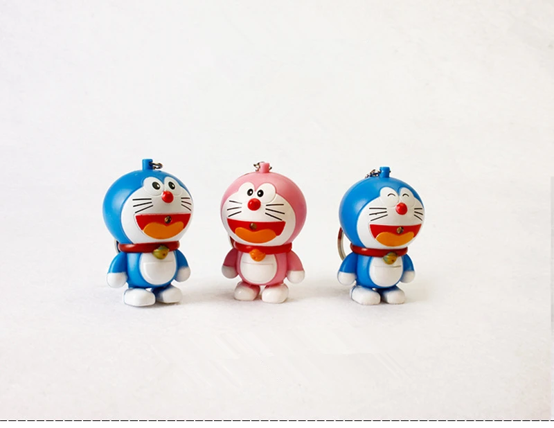 Новинка игрушки мультфильм аниме Дораэмон фигурки светодиодный брелок
