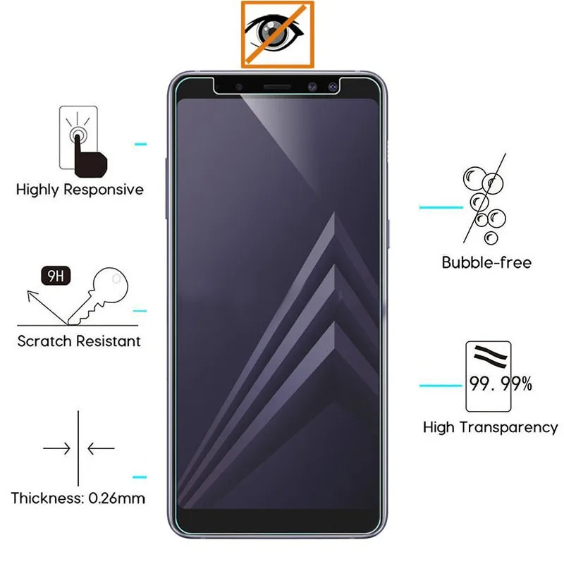 Защитное стекло для Samsung A6 Plus 2018 A8 A 6 8 Защитная пленка экрана закаленное Galaxy 6a 8a