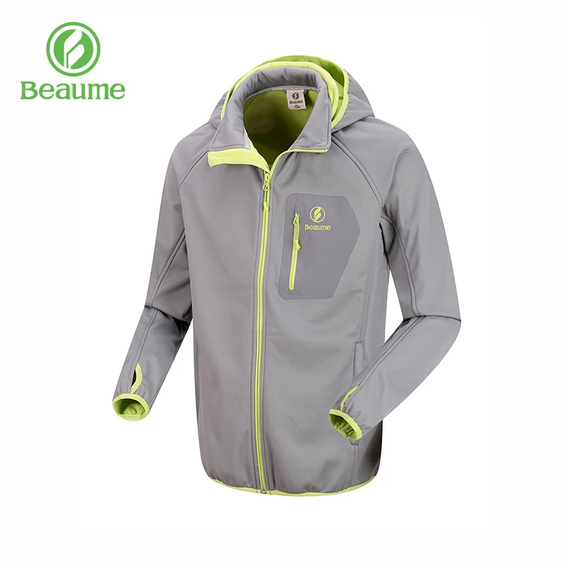 Beaume Outwear Outdoor Hooded Lightweight Windproof Grey Men's Winter Jacket Fleece Coat 51015 | Спорт и развлечения