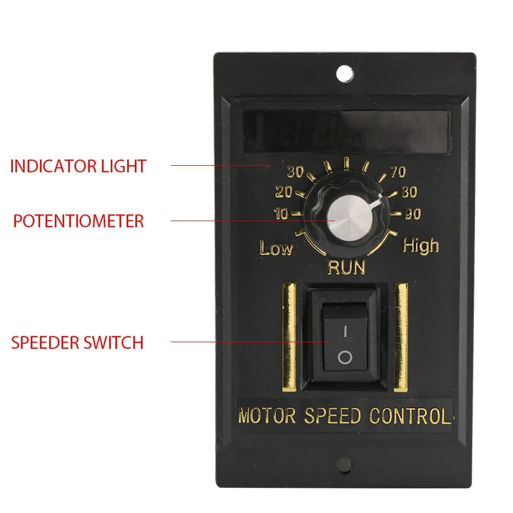 KKMOON 400W AC220V 50/60Hz точечный Цифровой регулируемый регулятор вперед назад Скорость