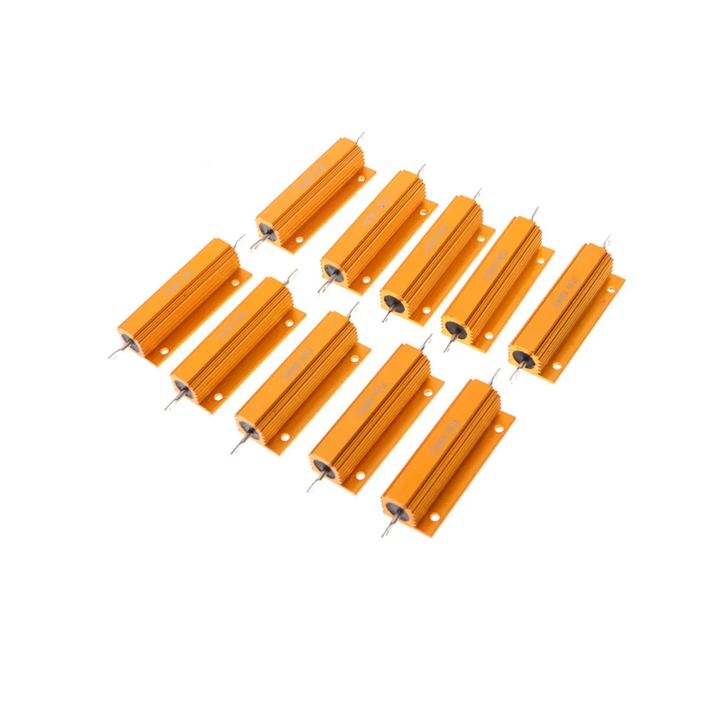 2 шт. 100 Вт алюминиевый мощный металлический корпус чехол проволочный резистор 1