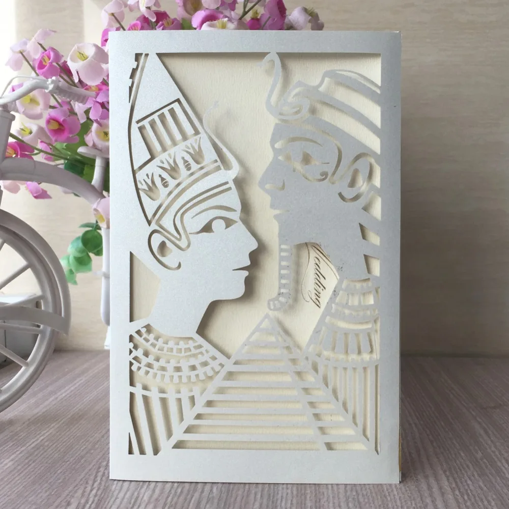 

100pcs/lot Unique Laser Cut Wedding Party Card Invitation Birthday Card Party Favor Wedding Decorations Greeting Card