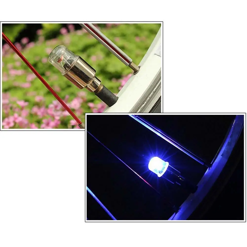 2 шт. колпачок для велосипедных шин светодиодные колпачки колесных клапанов