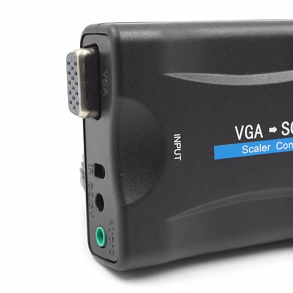 Pro DC 5 в VGA к Scart видео конвертер коммутатор масштабирующего устройства Overscan Underscan