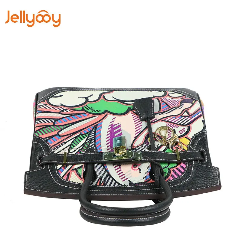 Jellyooy Beachkins Для женщин замка клапаном роскошные кожаные Сумки модные животных
