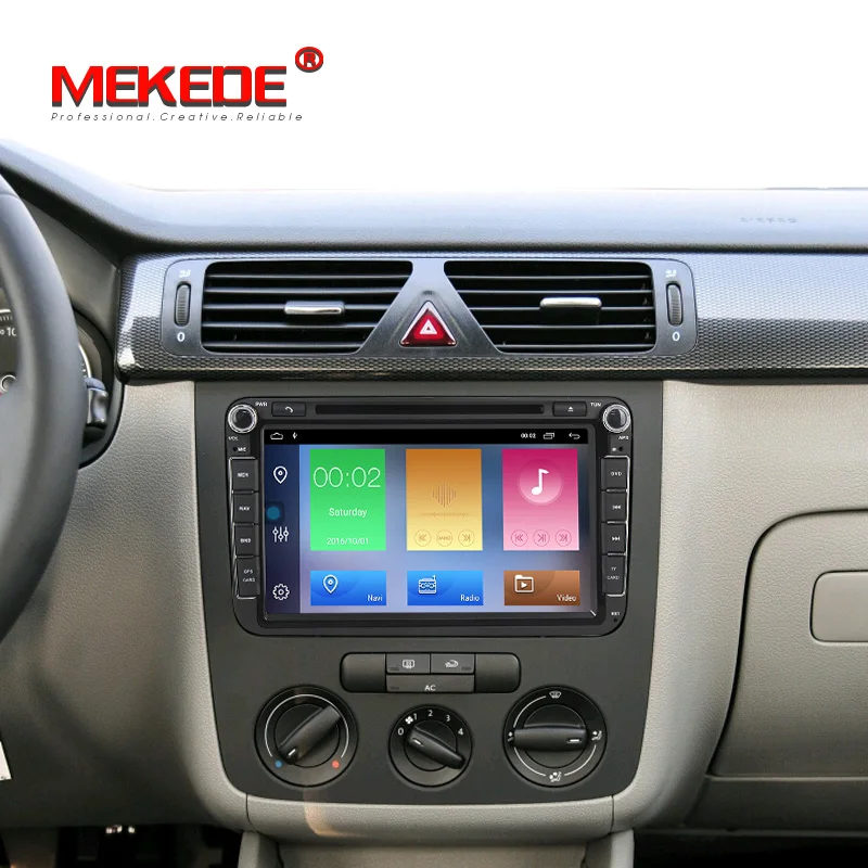Android 10 2 + 32G четырехъядерный автомобильный DVD GPS навигатор для Volkswagen polo golf passat tiguan