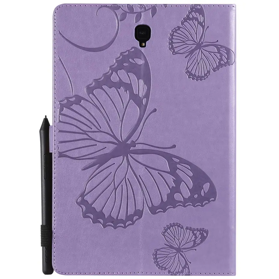 3D Butterfly Flip Case For Samsung Galaxy Tab S4 10.5 T830 T835 SM-T830 SM-T835 10.5&quot Funda Tablet Stand Shell +Stylus+film |