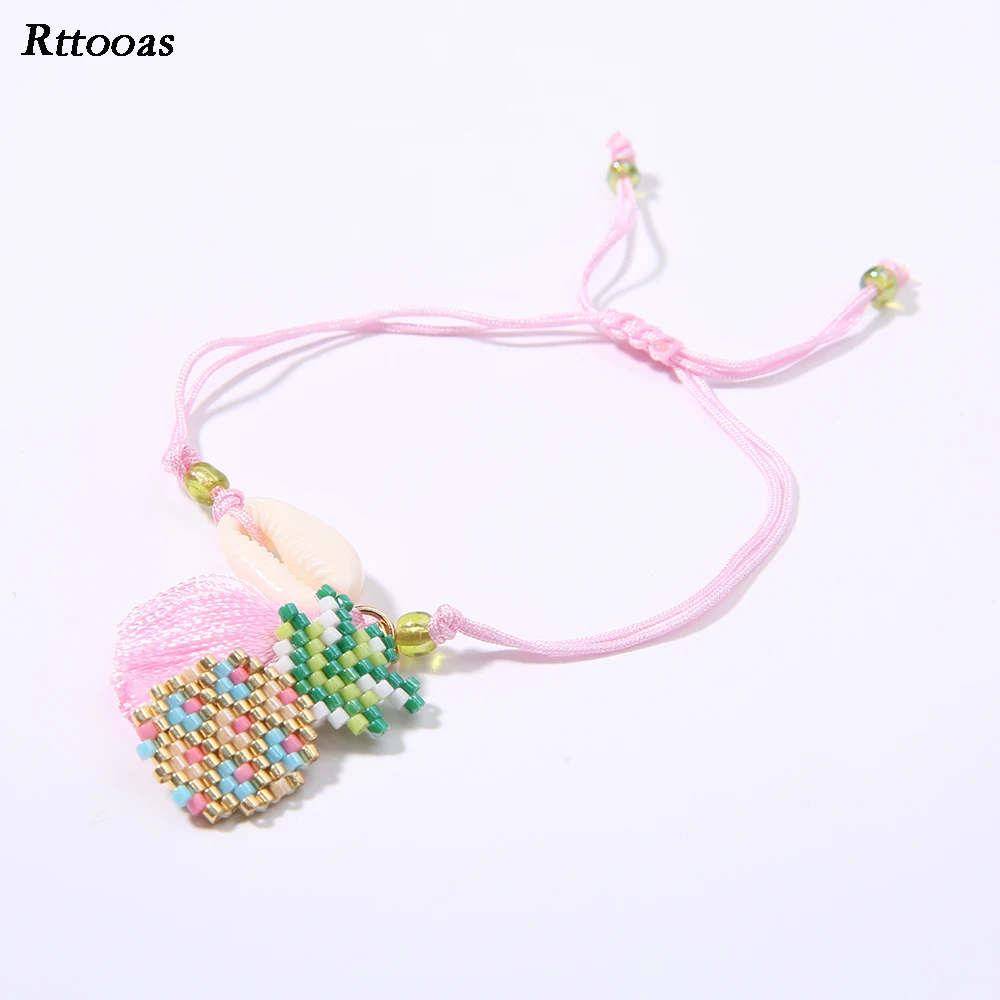 Rttooas браслет с шармами Miyuki Delica ананас Pulseiras ручной работы Bileklik дружбы для женщин |