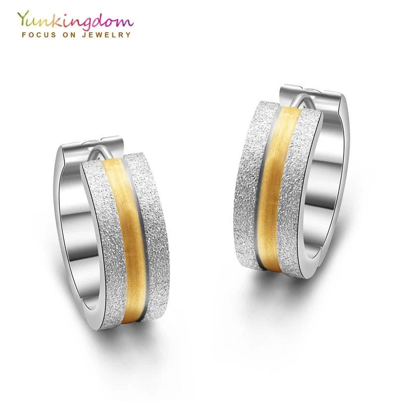 

Yunkingdom stainless steel hoop earrings for women titanium steel earring punk circle earrings UE0010