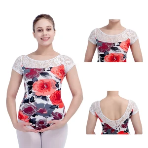 Гимнастическое трико для девочек, гимнастическое трико с рукавами-крылышками из лайкры