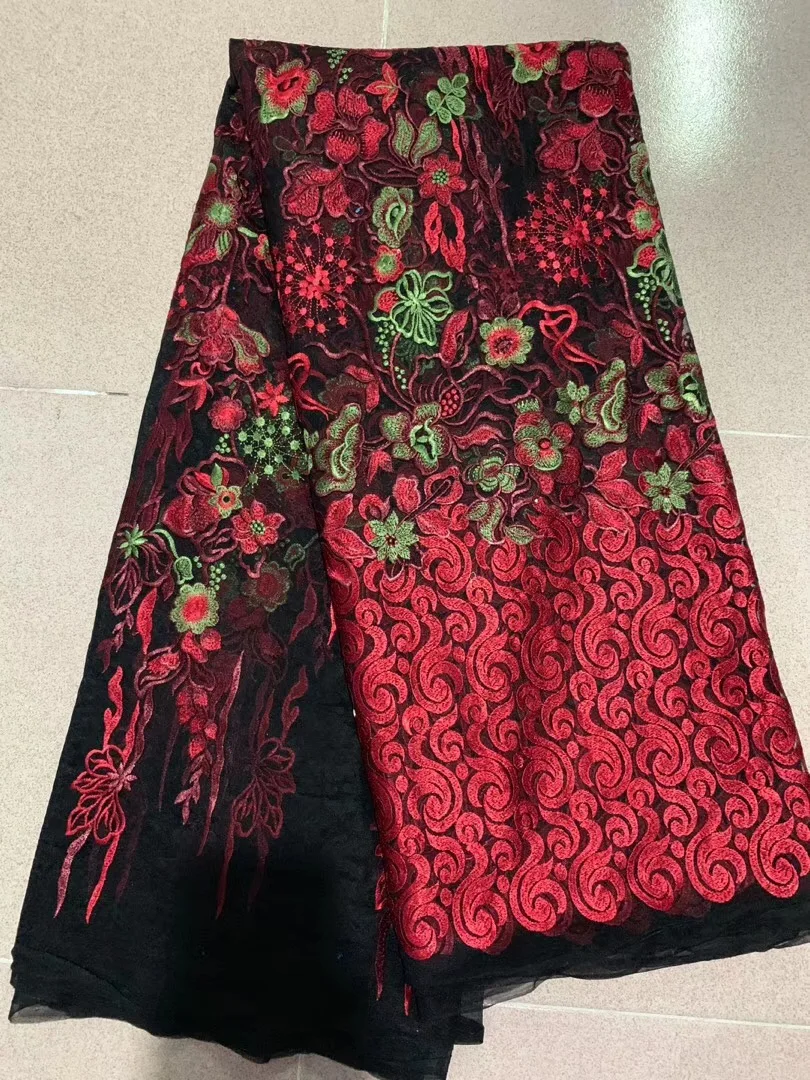 

Embroidery french lace with sequins and Beaded high quality 2019 african french guipure lace fabric for wedding ML7757