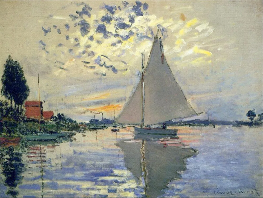 Высокое качество картина маслом холст репродукции парусник на Le Petit-Gennevilliers (1874)