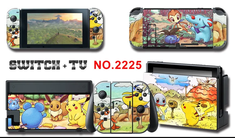 Для nintendo Switch Pain sticker консоль Dock Joy Con полное покрытие цветной бумажной кожи Закаленное стекло протектор экрана от 2000-2305
