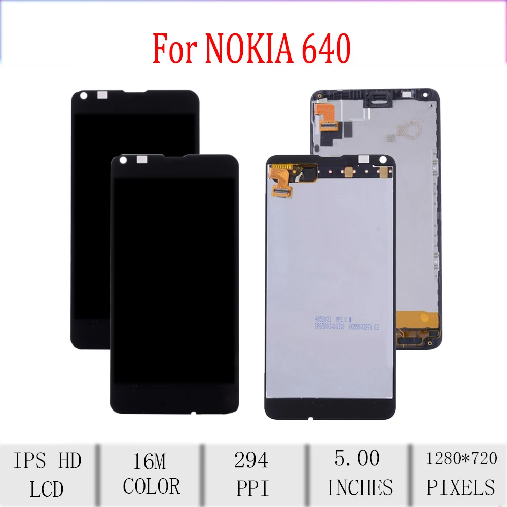 5 0 &quotОригинальный для NOKIA Lumia 640 ЖК дисплей с сенсорным экраном рамкой дигитайзер