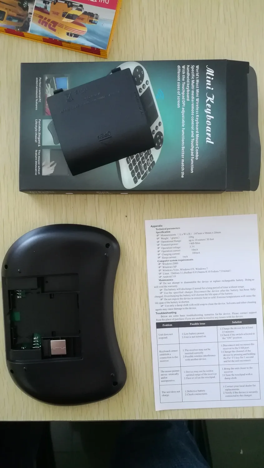 Мини беспроводная клавиатура i8 2 4 ГГц Air Mouse Клавиатура с дистанционным