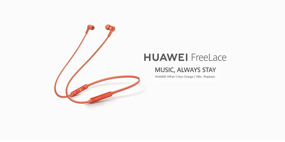 Оригинальные беспроводные наушники huawei FreeLace, Bluetooth, спортивные, водонепроницаемые, в уши, кабель памяти, металлическая полость, силиконовый магнитный переключатель