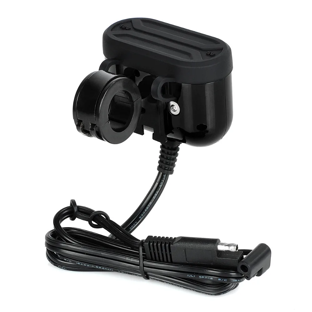 12 V-24 V автомобильный прикуриватель с выключателем светодиодный двойной USB Зарядное устройство адаптер обнаружения для телефона MP3 DVR аксессуары
