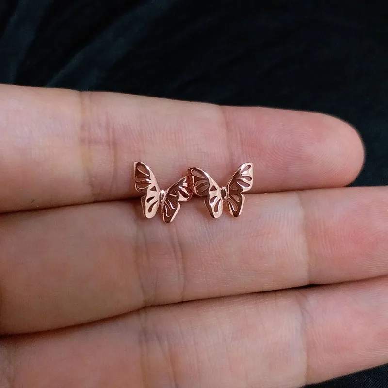 

Fashion butterfly 925 sterling silver stud earrings for women ladies S925 silver Earring jewelry