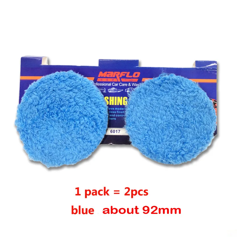 3inch blue pad MARFLO краска для ухода за автомобилем " микрофибра Buff губка Полировочная подушечка восковая подушечка как для роторного, так и средство для полировки DA - Цвет: 3inch blue pad