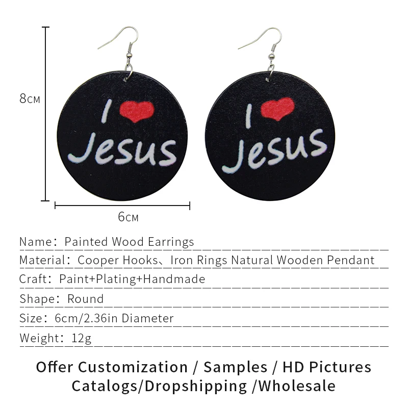 SOMESOOR окрашенные христианские африканские женские деревянные висячие серьги Я