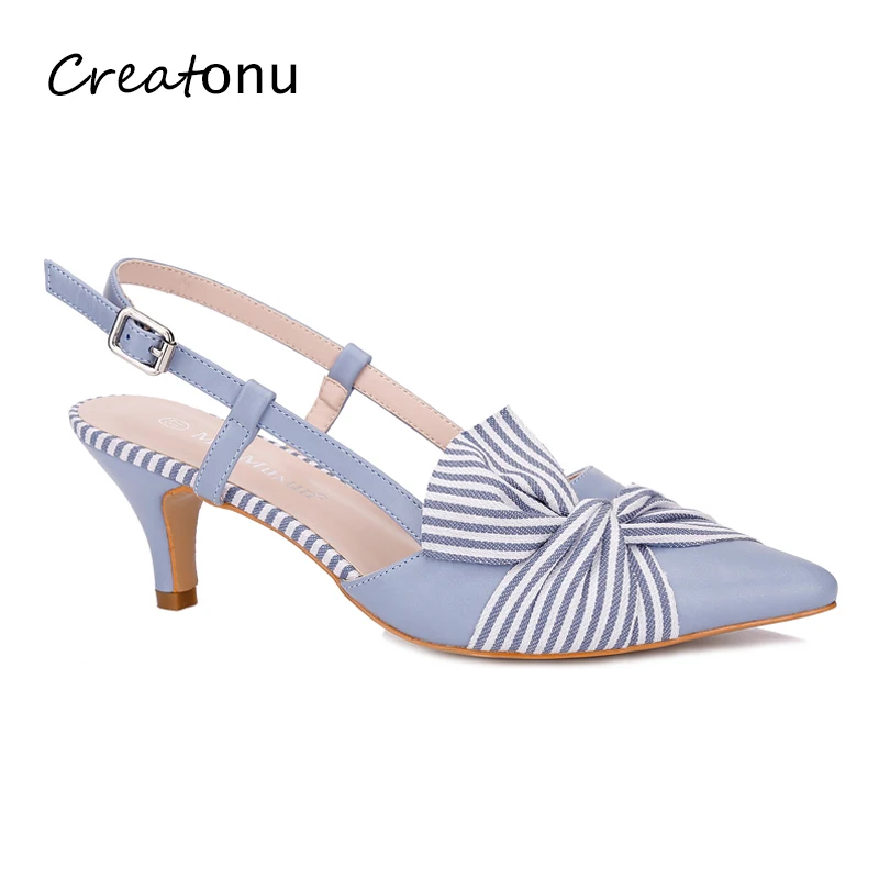 

MaxMuxun Women High Heels Pointed Toe Pumps New Style Ladies Butterfly Knot Party Dress Shoes For Office Lady