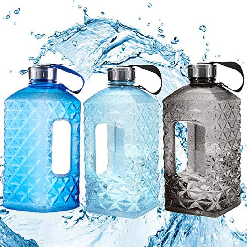 

Creative Diamond Shape Sport Water Bottle BPA Free 2.2L/75oz Large Capacity Outdoor Sports Running Bottle, Gym Portable Kettle