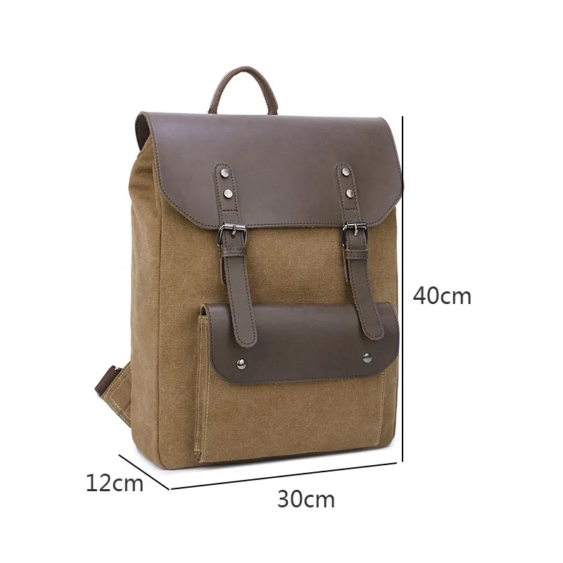 Классический холщовый рюкзак для мужчин и женщин большой Mochila с передним