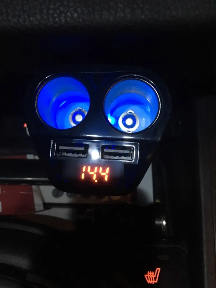 Accnic 5 в 1 а/2,4 А двойной USB автомобильный разветвитель прикуривателя адаптер 120 Вт светодиодный монитор напряжения Авто Автомобильный USB переходник