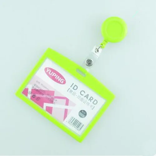 1 шт. выдвижная катушка для удостоверения личности карамельных цветов проездного