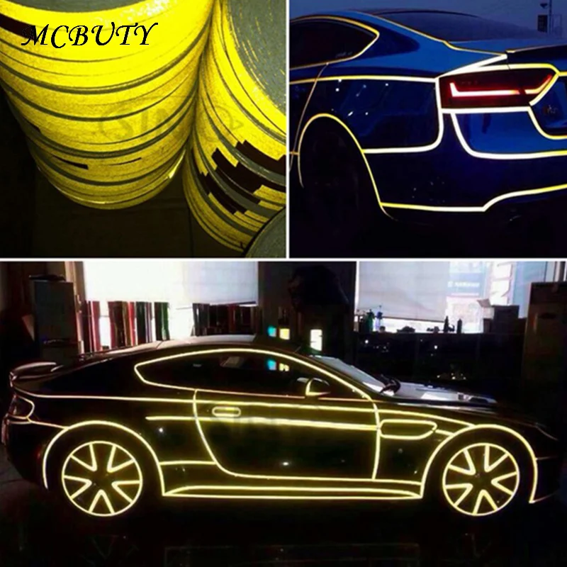 Car Safety Mark Reflective Sticker Stying Self Adhesive Warming Auto Motorcycle Strips Exterior Accessories |