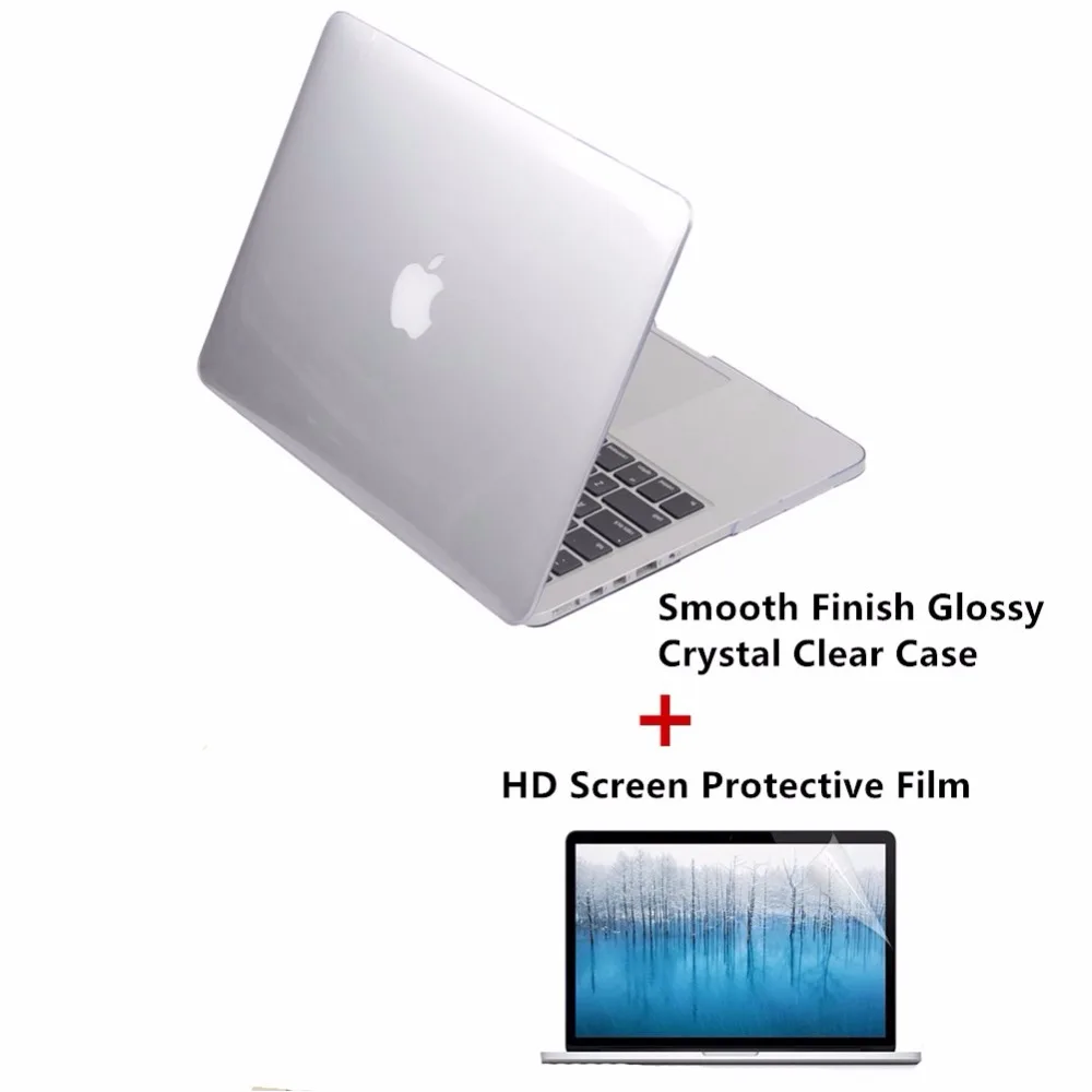 Гладкая прозрачная пластиковая крышка для Macbook Air Pro Retina Touch Bar 11 12 13 15&quot |
