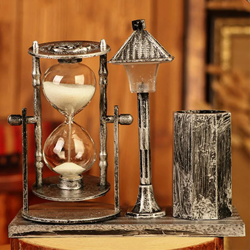 Креативные украшения из песочных часов Золотая Серебряная ручка трубчатая