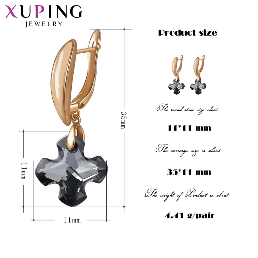 Xuping амулеты стильные серьги трендовые кристаллы от Swarovski цвет покрытием Шарм для женщин свадебный подарок M62-20179