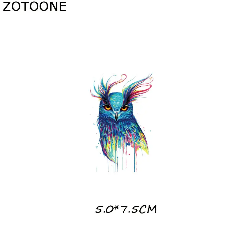 ZT0285 ZOTOONE акварельные нашивки в виде животных, железные нашивки в виде тигра для детской одежды, самодельная шляпа, аппликация, теплопередача, Виниловая аппликация, моющаяся E - Цвет: ZT0285