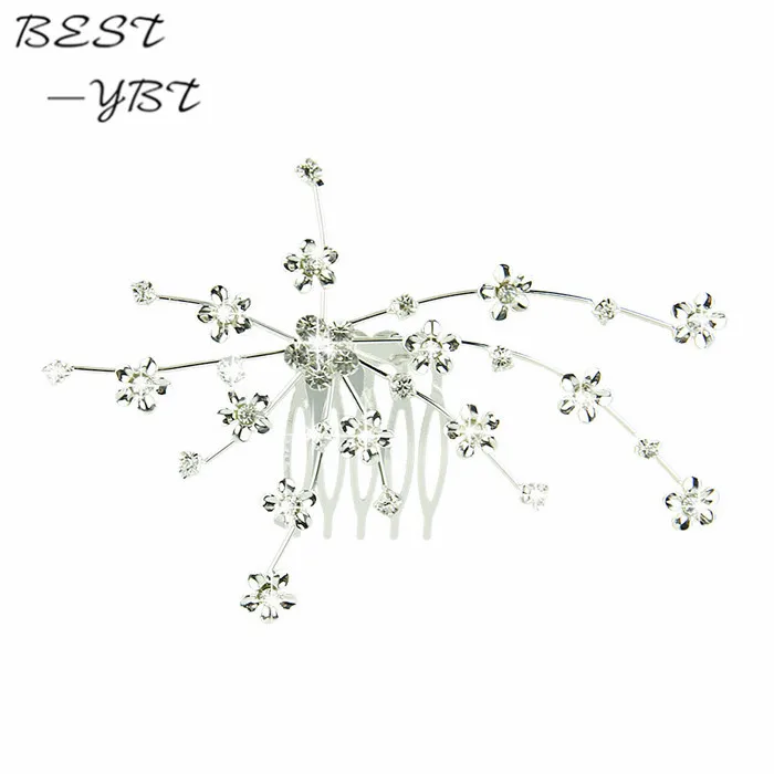 Новинка серебряная индивидуальная Свадебная бижутерия для невесты заколка