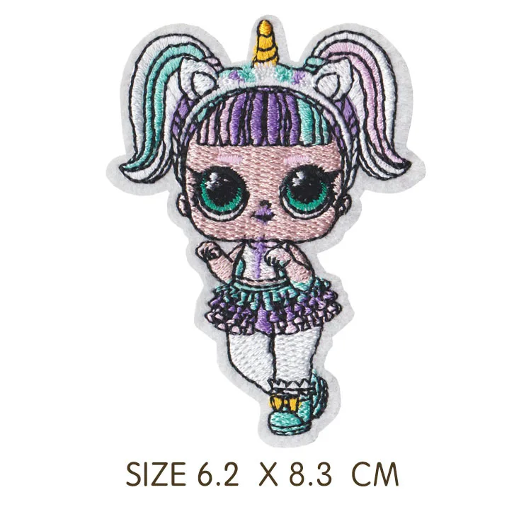 Единорог красный головы орла милые девушки Утюг на одежда с вышивкой патчи для