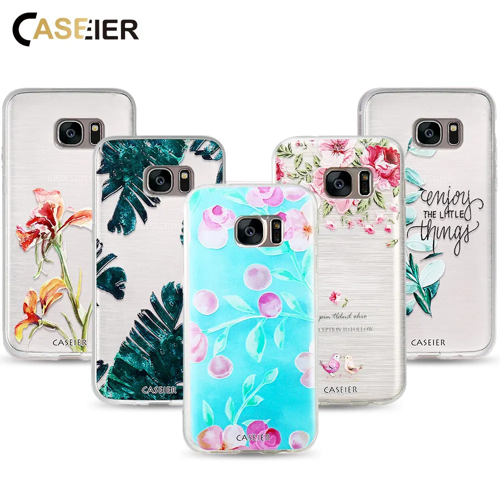 Caseier 3D помощи телефона чехол для Samsung Galaxy S6 S7 Edge S8 Plus Note 8 Чехлы Капа Мягкие TPU Цветы