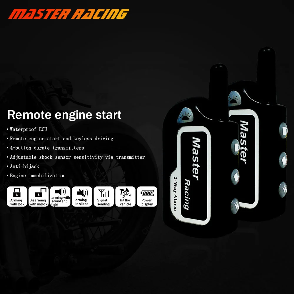 Универсальный мотоциклетный 2 ходовой сигнал дистанционного запуска двигателя