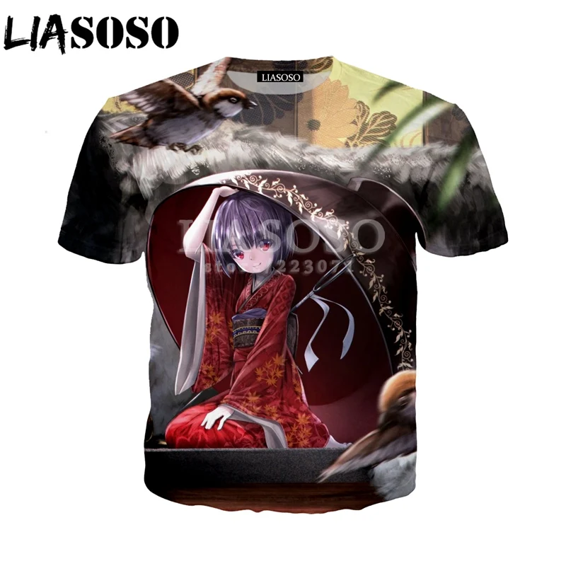 LIASOSO Летний Новый Модный Мужской Женский свитшот с 3D принтом Аниме TouHou Project