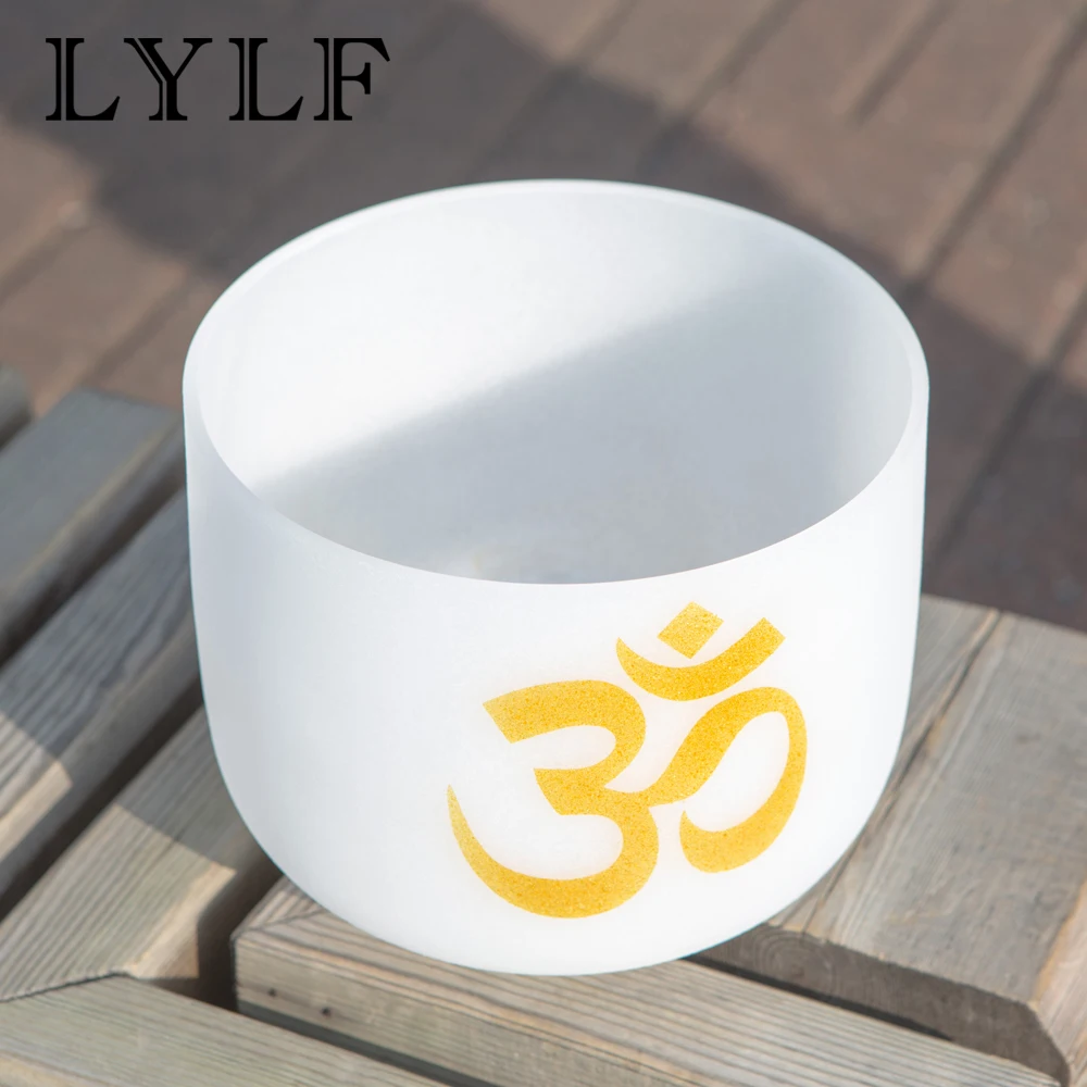 Чакра из матового кварцевого кристалла OM Design 8 дюймов Note C /D/E/F/G/A/B Поющая чакра 432