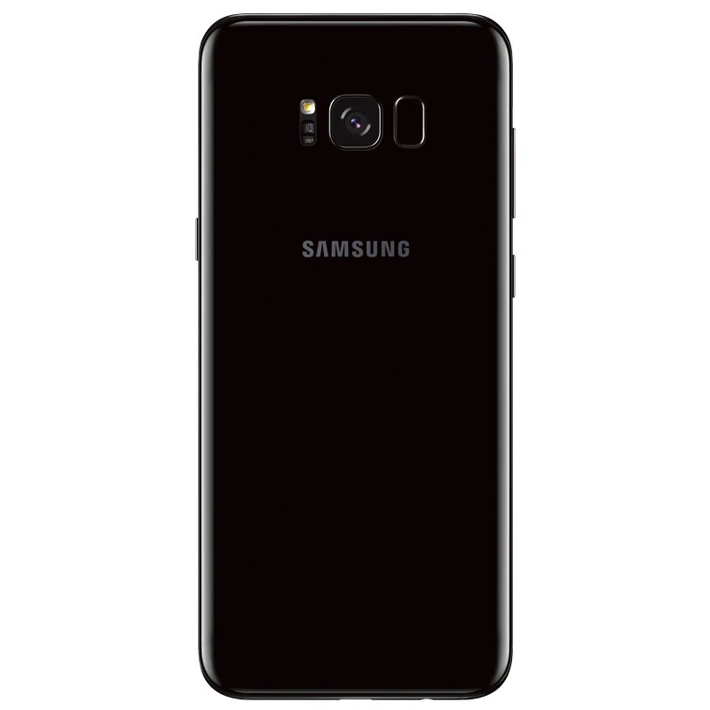 Samsung стеклянный Телефон задняя крышка батареи для samsung S8 S8 Plus S8+ S8plus SM-G955 S8 G9500 Корпус задняя крышка чехол - Цвет: Black