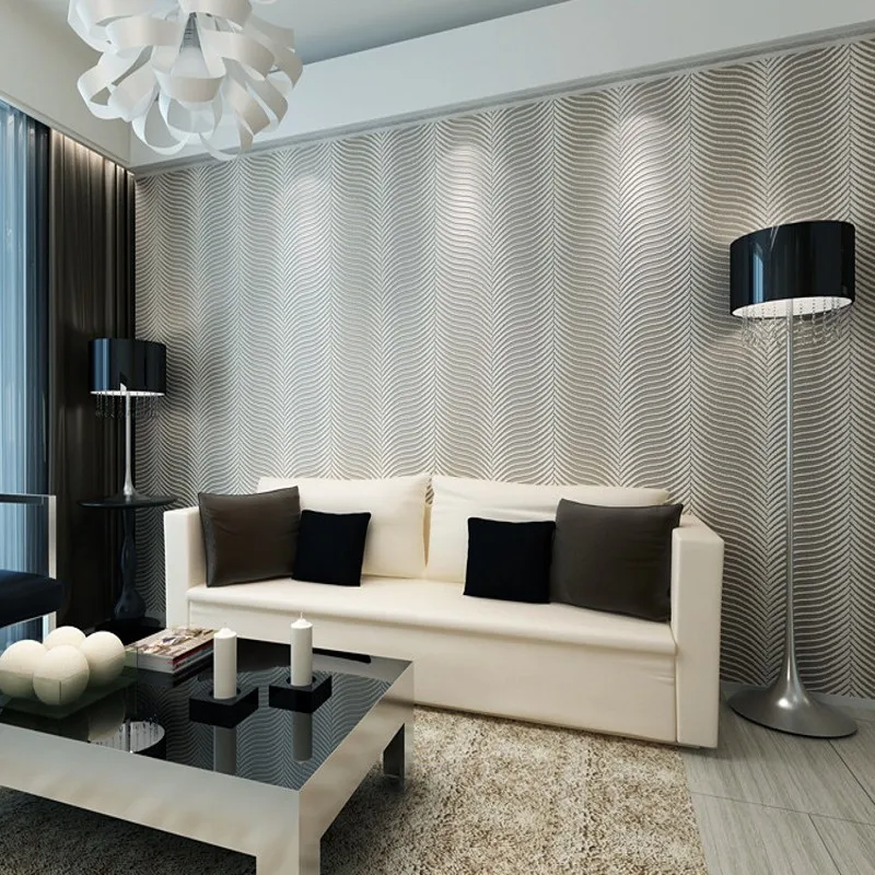 Бесплатная доставка современные абстрактные полосатые нетканые тканевые обои