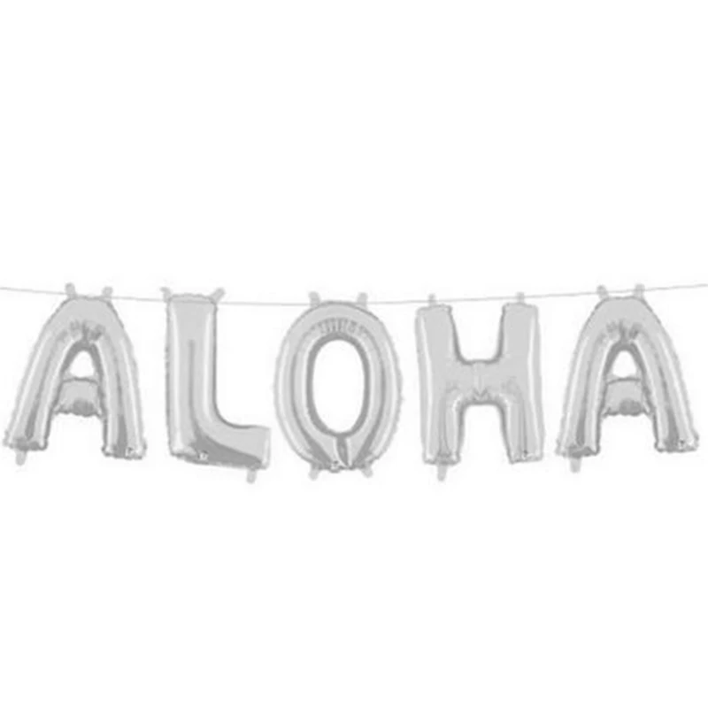 5 шт./компл. 16 дюймов золотого и серебряного цвета розового золота «ALOHA» воздушный шар алюминий воздушный шар в гавайском стиле Свадебные украшения Гавайи вечерние пляжные Вечерние