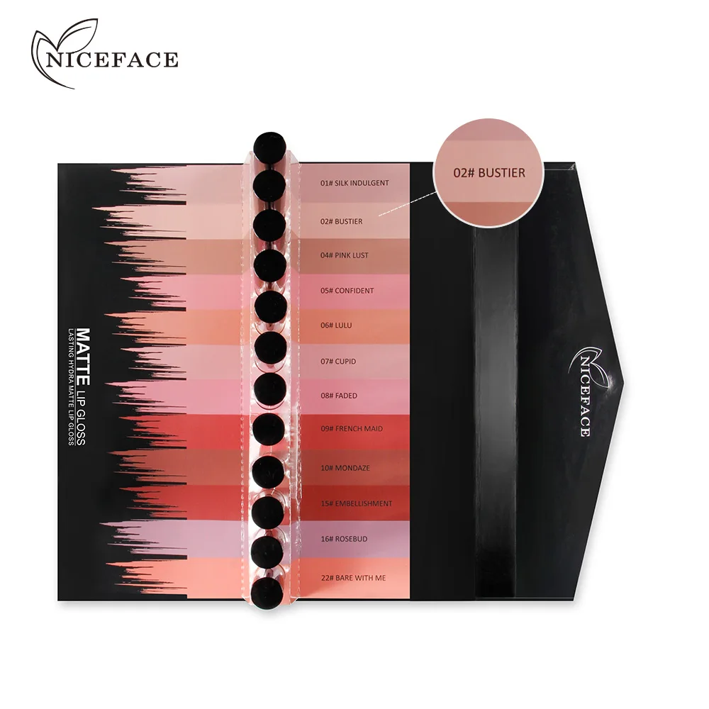 Матовая жидкая губная помада NICEFACE 12 цветов краска водостойкая косметика для губ