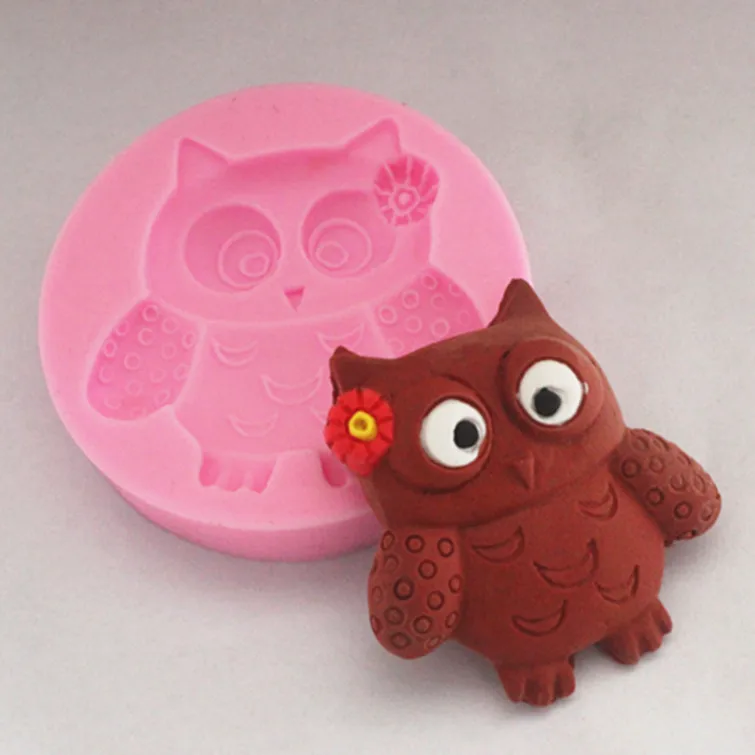 Маленькие Мультяшные формы для торта с совой формочки мыла и шоколада кухни