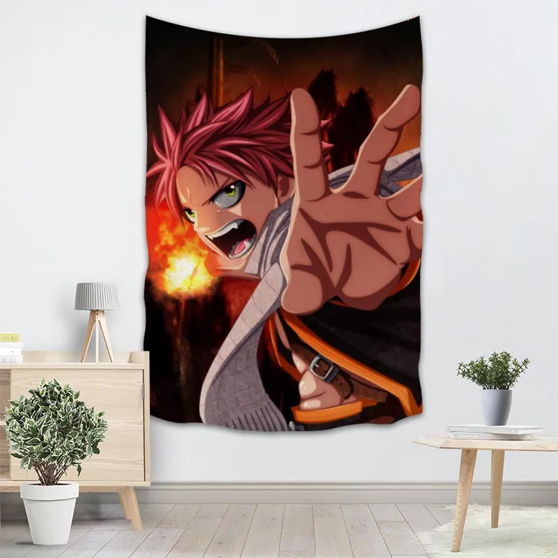 Custom anime Fairy Tail wall hanging tapestry Decor More Size Tapestry Wall Hanging Blanket Home | Дом и сад