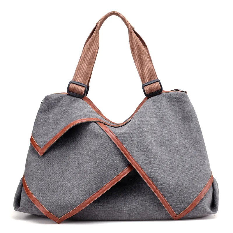 Модная большая женская Холщовая Сумка дамские сумочки на плечо от известных