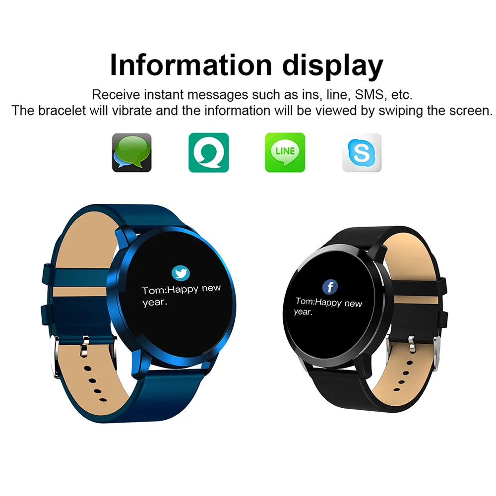 LEMFO Q8 1 0 дюймов OLED Смарт часы для женщин Водонепроницаемый Фитнес браслет умные 30