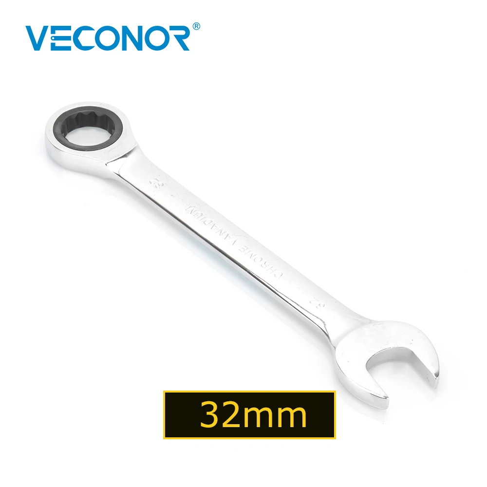 Veconor 32 мм Open End, гаечные ключи фиксированной головкой полный полированный Ratcheting гаечный ключ, хром-ванадий авто ремонт ручные инструменты